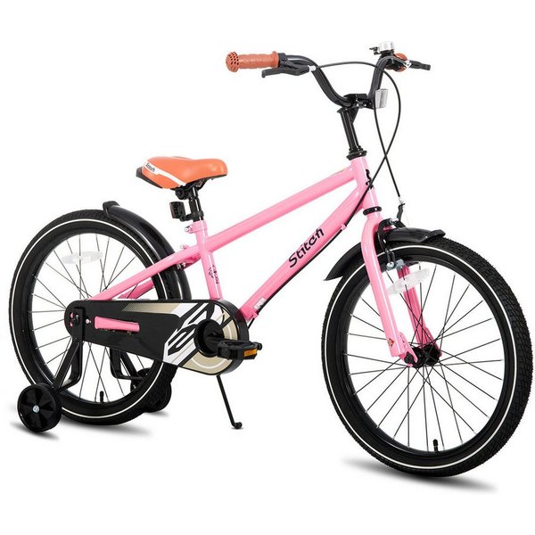 JOYSTAR Kinderfahrrad Totem 12/14/16/18/20 Zoll Kinderfahrrad für 3-13 jährige Jungen, mit Stützräder, Kotflügel, Front and rear dual brakes, Reflektorplatte