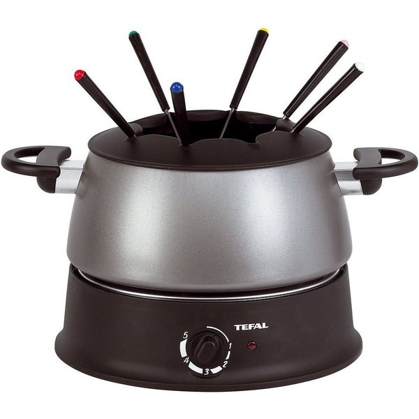 Tefal Elektro-Fondue EF3000.10, 6 wärmeisolierte Fondue-Gabeln