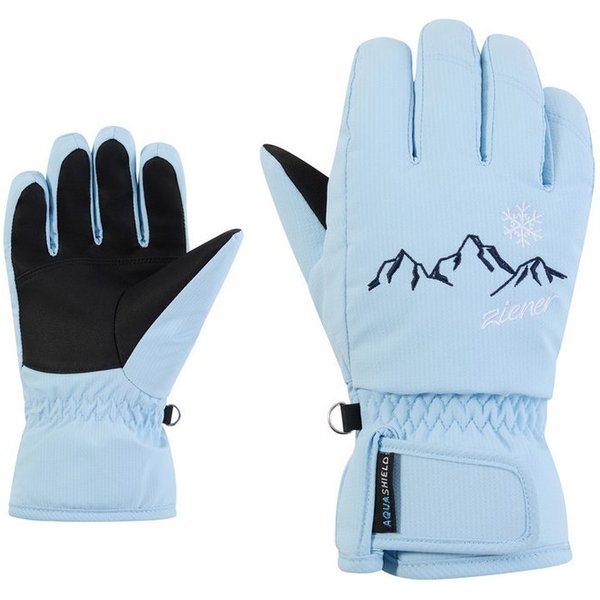 Ziener Skihandschuhe LAILLA-Z AQUASHIELD® MÄDCHEN wasserdicht, winddicht, atmungsaktiv, warm, bestickt