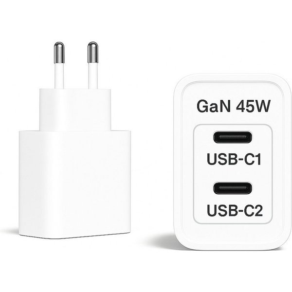 Alpha Electronics 45W USB C Schnell Ladegerät für iPhone Air 17 16 15 14 13 12 11 Serie USB-Ladegerät (3000 mA, Spar-Set, 1-tlg., Universalkompatibel, für Macbo