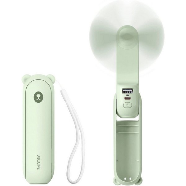 Jisulife Handventilator Life8 Plus, 3in1 Funktion mit Ventilator Powerbank und LED Licht