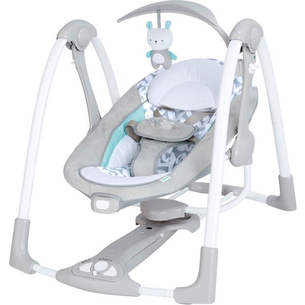 ingenuity Babyschaukel ConvertMe Swing-2-Seat Portable Swing - Raylan, mit automatischer Schaukelfunktion und Sound-Effekt
