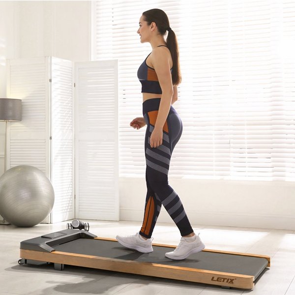 Letix Sports Laufband DeskWalk Motorisiertes Fitnessgerät (mit LCD-Display, Schreibtisch Heimtrainer Elektrisch für zu Hause und Büro)
