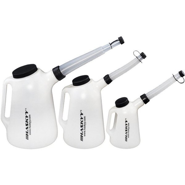 HASKYY Ölkanne Ölkannen Füllkannen 1,3,5 Liter Set Messbecher Wasserkanne
