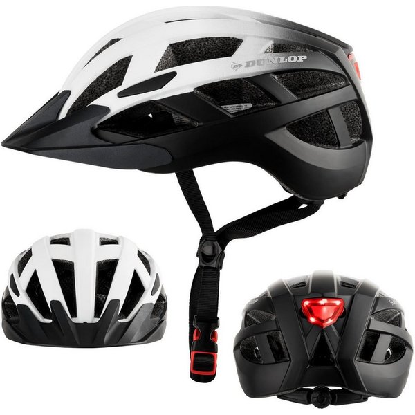Dunlop Fahrradhelm Fahrradhelm mit Licht 3 Größen 3 Farben