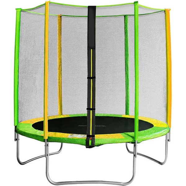 JEOBEST Gartentrampolin Outdoor Trampolin mit Sicherheitsnetz, Ø 150 cm, mit Sicherheitsnetz, Schutzpolster, belastbar bis 60 kg