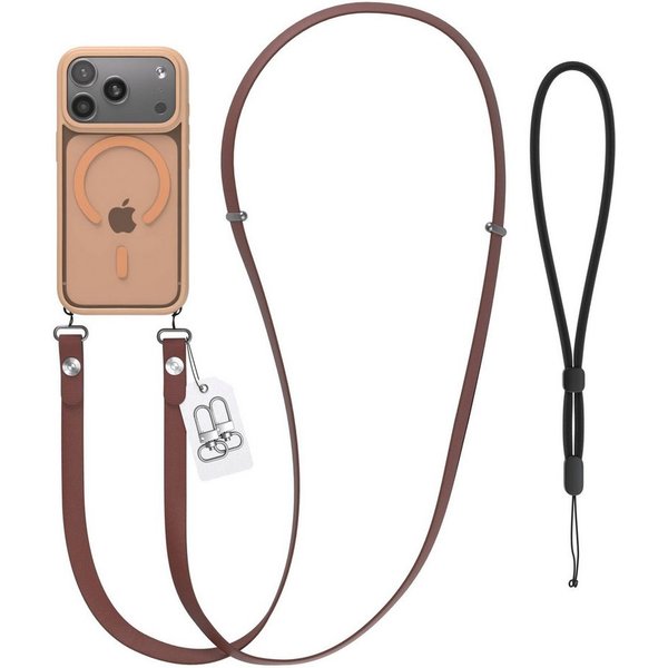 EAZY CASE Handykette Outdoor Case MagSafe Handyband für Apple iPhone 17 Pro 6,3 Zoll, Crossbody Handyhülle mit MagSafe und magnetisch verstellbarem Band
