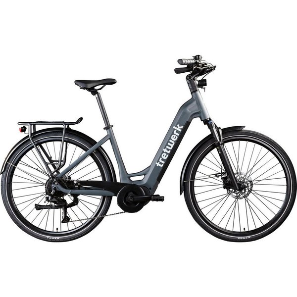 Tretwerk E-Bike Cityrad Amber, 9 Gang Shimano Cues U3020 Schaltwerk, Kettenschaltung, Mittelmotor, 733 Wh, E Bike Damen 28" Elektrofahrrad 155 - 185cm Hollandra