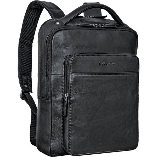 STILORD Notebook-Rucksack "Nicky" Laptoprucksack 13 Zoll aus echtem Leder Mittel-Groß Unisex