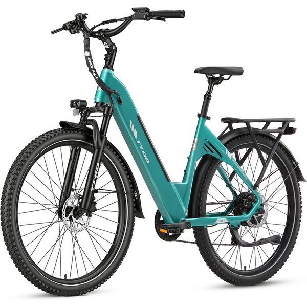 TTGO E-Bike Cityrad 28x2,4 Zoll, 110km, ZOOM Federsattelstütze, 70 Nm Hinterradmotor, C5, 7 Gang Shimano, Kettenschaltung, Heckmotor, 648 Wh, Tiefeinstieg, Pede