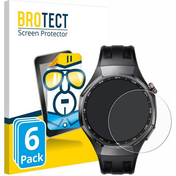 BROTECT Displayschutzfolie Schutzfolie für Huawei Watch GT 6 Pro (46 mm), 6 Stück, Displayschutz Schutz Folie Klar Transparent