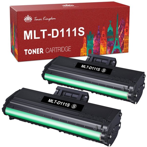 Toner Kingdom Tonerkartusche 2er MLT-D111S 111S für samsung xpress m2070w m2070 toner, (ca. 2000 Seiten, 2-St)