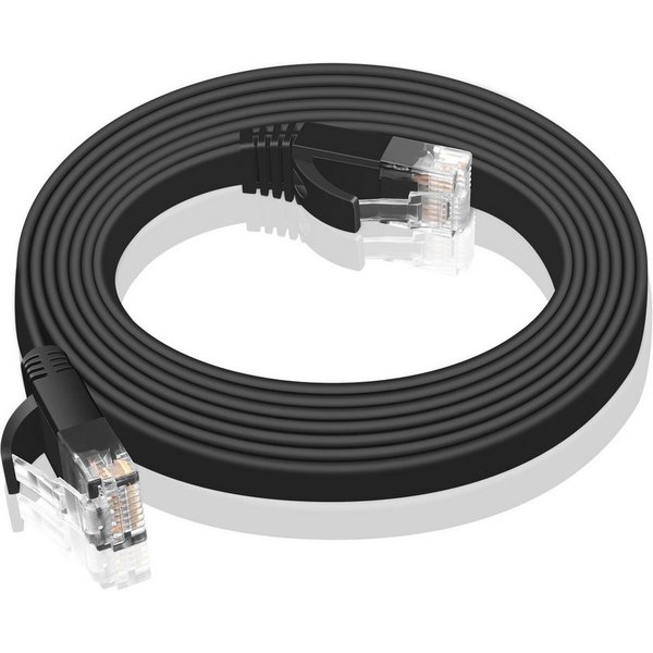 VERCO Cat 6 Netzwerkkabel flaches LAN-Kabel, RJ-45 (Ethernet), (800 cm), 10 / 100 / 1000 Mbits Geschwindigkeit bis 1 Gbits UTP Patchkabel