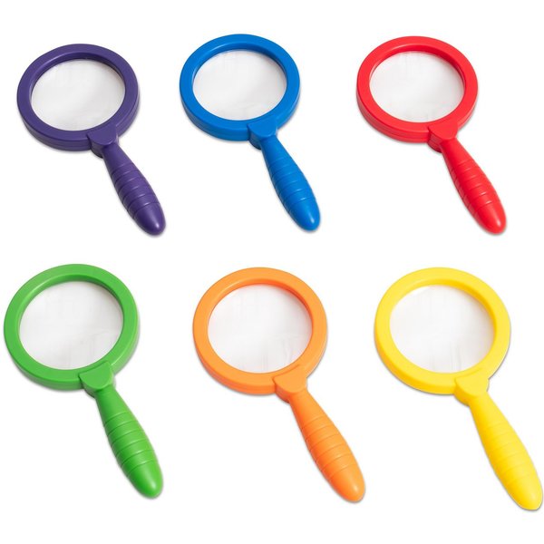 Betzold Handlupe Lupen, Regenbogenset, 6 Stück