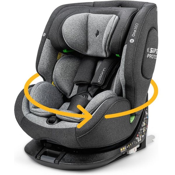 Osann Autokindersitz One360, Reboarder 360 Grad drehbar, Kindersitz mit Isofix, ab: Geburt, bis: 12 Jahre, ab: 40 cm, bis: 150 cm, erleichtertes Anschnallen mit