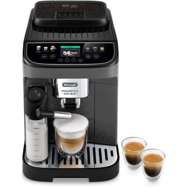 De'Longhi Kaffeevollautomat Magnifica Evo Next ECAM310.60.GB, Barista-Genuss per Touch, grau, MyLatteFunktion, 3 Benutzerprofile, LatteCrema Milchsystem, 10 Rez