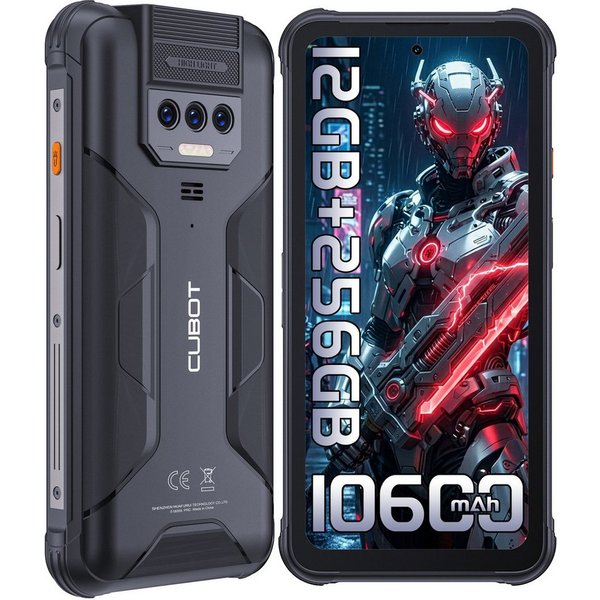 Cubot Kingkong 8 12GB RAM+256GB ROM 4G Outdoor Smartphone (16,56 cm/6.52 Zoll, 256 GB Speicherplatz, 48 MP Kamera, 6,52'' HD+ Display, 10600mAh, IP68/IP69K, Dua