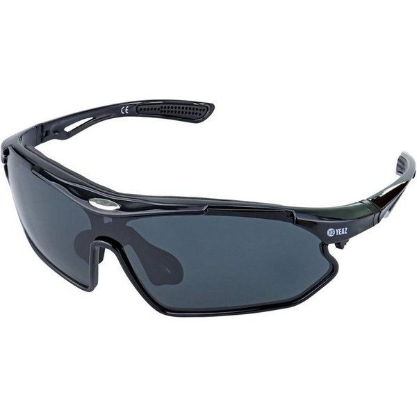 YEAZ Sportbrille SUNRAY Sport-Sonnenbrille schwarz/polarisiert, Sport-Sonnenbrille schwarz/polarisiert