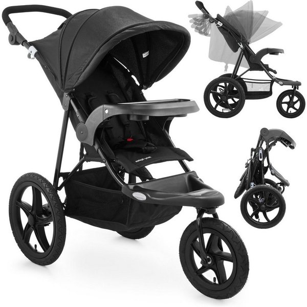 Moby-System Dreirad-Kinderwagen Jogging-Kinderwagen mit Luftreifen und Verdeck - Modell: MOUNTAIN