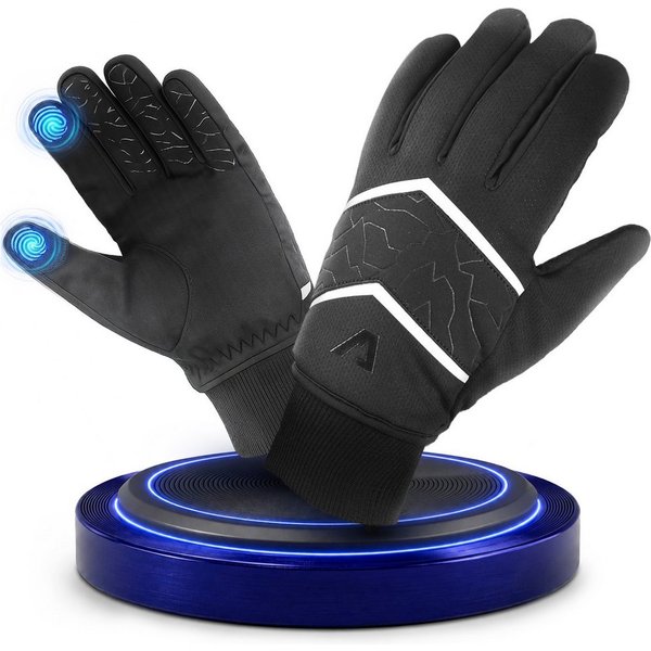 Alpensattel Fahrradhandschuhe PolarTherm Winter Handschuhe (Handschuhset, 1-St., Thermofleece und Touchfunktion) warm, wasserdicht & touchscreenfähig