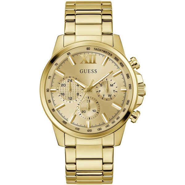 Guess Multifunktionsuhr WALKER GW0900G2, Quarzuhr, Armbanduhr, Herrenuhr, Datum, Wochentag, Edelstahlarmband