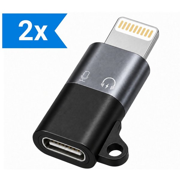 PlugUp USB-C auf Lightning Adapter für iPhone, iPad, MacBook & AirPods USB-Adapter Lightning zu USB Typ C, USB-C zu Lightning Adapter für Audio, Laden, Datenübe