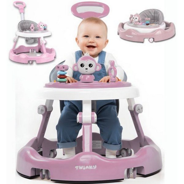 TWINKY Lauflernhilfe für Baby - Klappbarer Lauflernwagen mit Schiebegriff, (Bedienungsanleitung für Babywalker)
