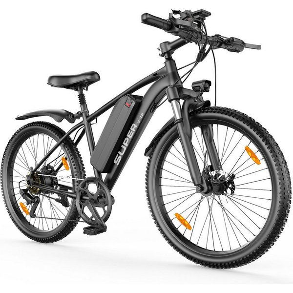 Vankel E-Bike Cityrad Herren Damen E-Mountainbike 26 Zoll 250W 624Wh 80km Shimano 7-Gang, Kettenschaltung, Heckmotor, 624 Wh, (Beleuchtungsset mit Batterieladeg