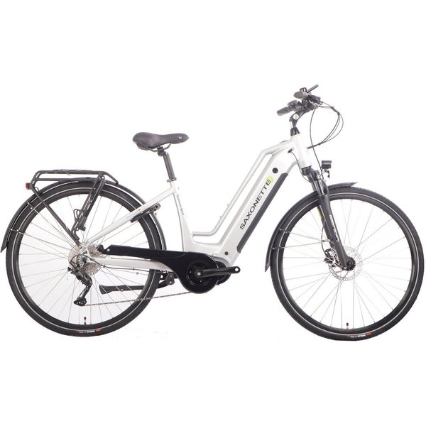 SAXONETTE E-Bike Trekkingrad Quantum Sport, 10 Gang Shimano, Kettenschaltung, Mittelmotor, 540 Wh, Pedelec, Elektrofahrrad für Damen u. Herren