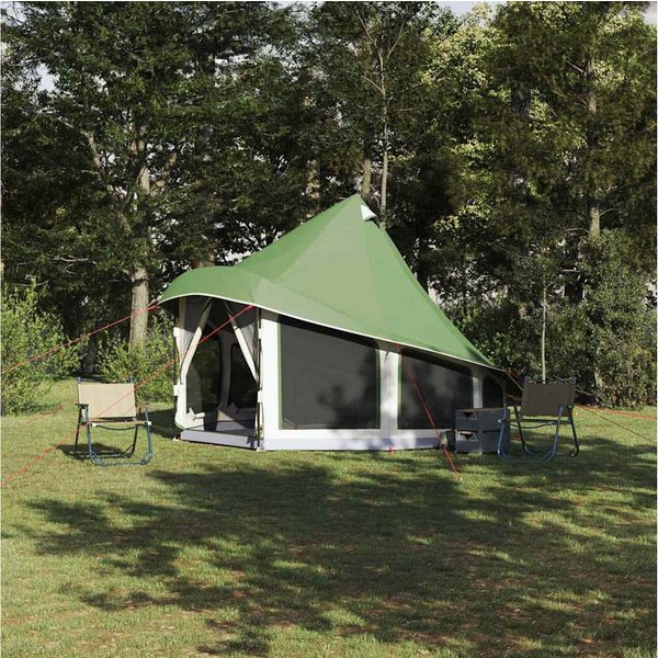 furnicato Faltzelt Familien-Tipi-Zelt 404 x 370 x 270 cm in Grün, (1 tlg)