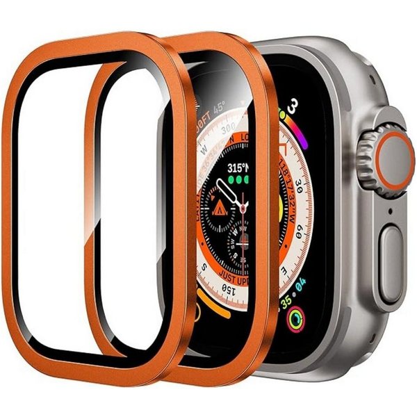 SmartUP Smartwatch-Hülle 2X Schutzglas für Apple Watch Ultra 3 / Ultra 2 / Ultra 49mm Titan, Displayschutzglas