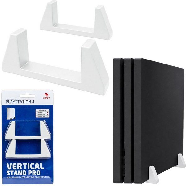 Capcy Konsolen-Standfuß Vertical Stand Ständer für Sony PS4 Pro Konsole, (Set, 2x Ständer, Vertikal Halterung Standfuß Halter Dock Kühlung für PlayStation 4 Pro