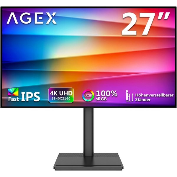 Z-EDGE 27‑Zoll 4K‑IPS‑Monitor mit 60 Hz & FreeSync‑Unterstützung Gaming-Monitor (68,58 cm/27 ", 3840 × 2160 px, 4K UHD, 14 ms Reaktionszeit, 60 Hz, IPS, Gaming‑
