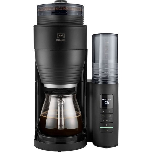 Melitta Kaffeemaschine mit Mahlwerk 1030-02, 1,25l Kaffeekanne, Papierfilter 1x4