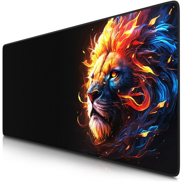 Titanwolf Gaming Mauspad XXL Speed Mousepad 900 x 400 x 3 mm, Schreibtischauflage, abwaschbar (1-St), rutschfeste Rückseite, Geschwindigkeit & Präzision, Fire L