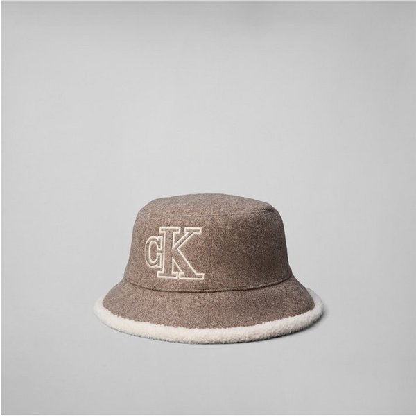 Calvin Klein Jeans Fischerhut SHERPA FELT REVERSIBLE BUCKET Regular fit mit aufgesticktem Markenlabel