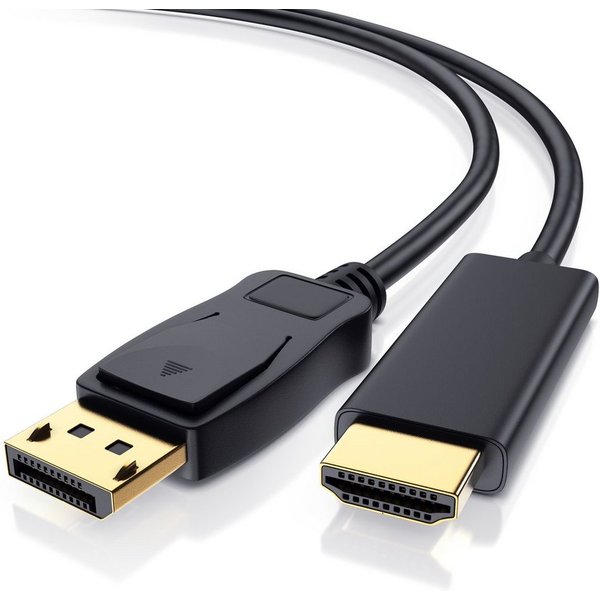 Primewire DisplayPort auf HDMI Konverterkabel Adapterkabel 4K 3840 x 2160 - 2m Audio- & Video-Kabel, DisplayPort, HDMI Typ A, DP 1.4 (200 cm), zur Verbindung vo