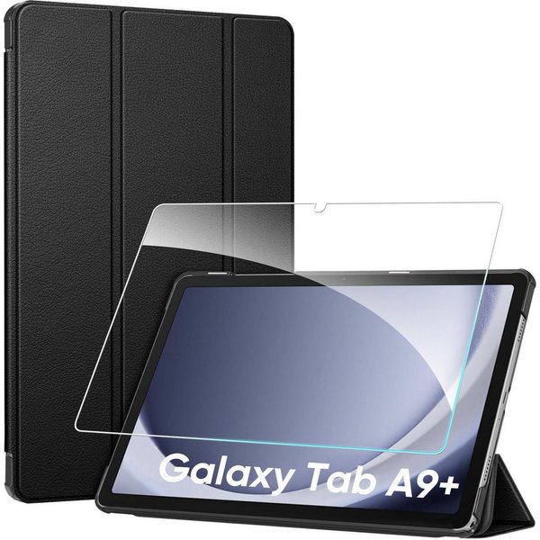 Fintie Tablet-Hülle für Samsung Galaxy Tab A11+ Plus 11" 2025 / Tab A9+ Plus 11 Zoll 2023 11 Zoll, mit Schutzfolie, Ultradünne Kunstleder Schutzhülle mit Standf