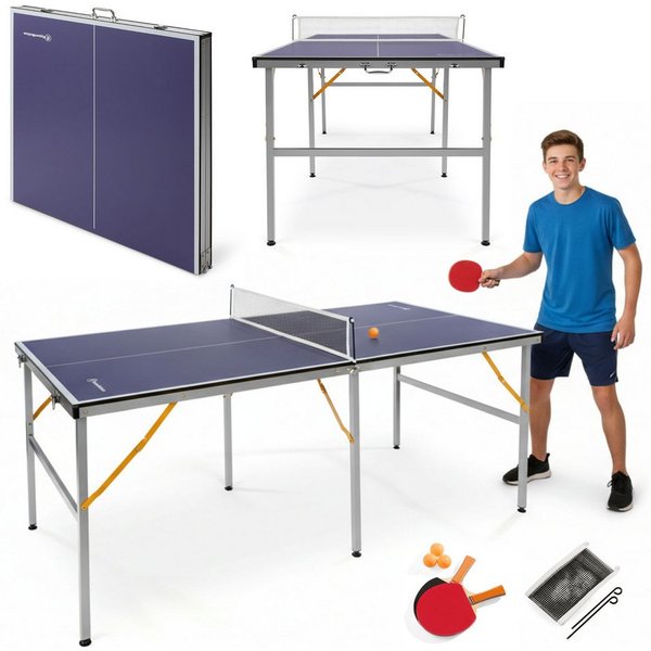 HyperMotion Tischtennisplatte HyperMotion Klappbarer Tischtennistisch Indoor kompakt