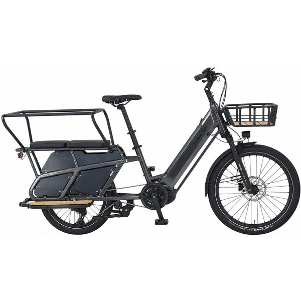 Prophete E-Bike Lastenrad Longtail - Urbanicer 4.0 inkl. 2 Sitzpolster, 9 Gang Shimano Cues Schaltwerk, Kettenschaltung, Mittelmotor, 720 Wh, Heck-Gepäckträger 