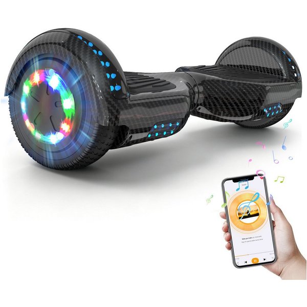 RCB Balance Scooter JD5JD6, 6,5 Zoll Zweimotoren Hoverboard mit LED-Leuchten und Bluetooth