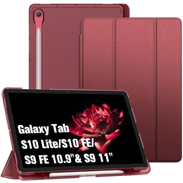 Fintie Tablet-Hülle für Samsung Galaxy Tab S10 Lite/S10 FE/S9 FE 10.9" & S9 11" Tablet, Ultradünn Case mit Stifthalter&Translucent Rückseite, Auto Schlaf/Wach