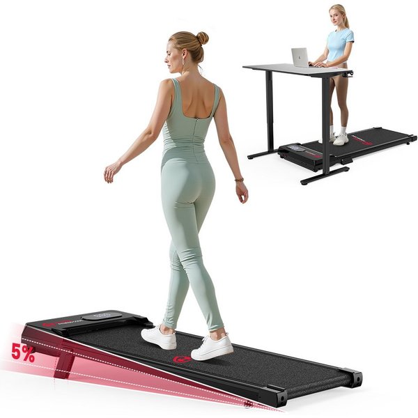 Hamlody Laufband Walking Pad Laufband für Zuhause, Unter Schreibtisch Laufband (1-6 km/h Gehband, Schreibtisch Laufband Leise, 2,5 HP Motor, 120 kg Tragkraft), 