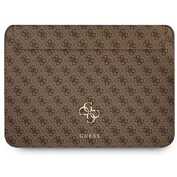 Guess Laptop-Hülle Notebookhülle Schutzhülle Tablethülle 13 Zoll, 4G-Logo, Saffiano-Optik, Verschlussklappe