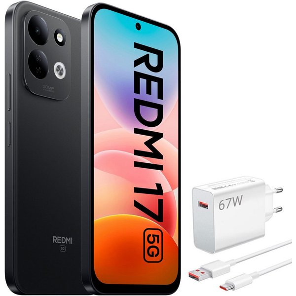 Xiaomi Redmi 17 5G 4+256GB Smartphone & 67W HyperCharge Handy (50 MP Kamera)