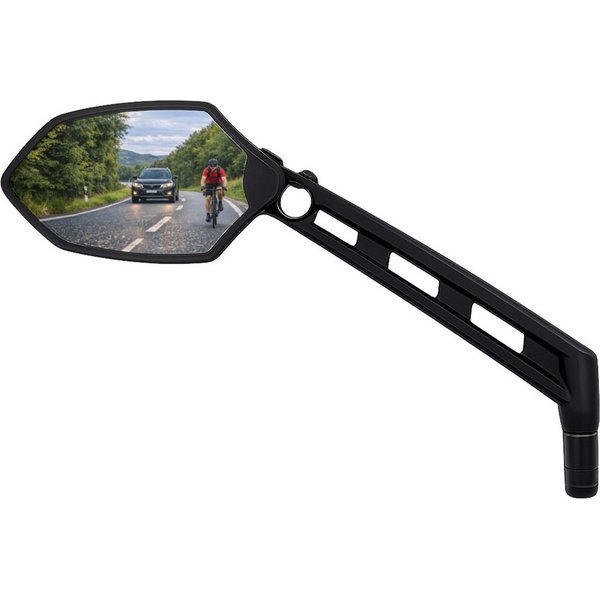 XiRRiX Fahrradspiegel, Fahrrad Spiegel, Rückspiegel für Fahrrad E-Bike, e Bike Zubehör, schlagfestes Glas - für Lenker links