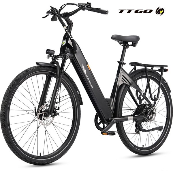 TTGO E-Bike Cityrad 28 Zoll, 55Nm, 650Wh, 150km, Elektrofahrrad für Damen und Herren, 7 Gang Shimano, Kettenschaltung, Heckmotor, 650 Wh, (Alu-Pedale, max. Bela