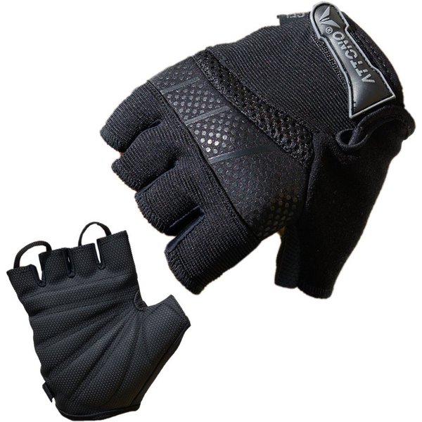 ATTONO Fahrradhandschuhe Fahrrad Handschuhe mit Gel-Polster & Ausziehhilfe, Radsport Gr. 6-11