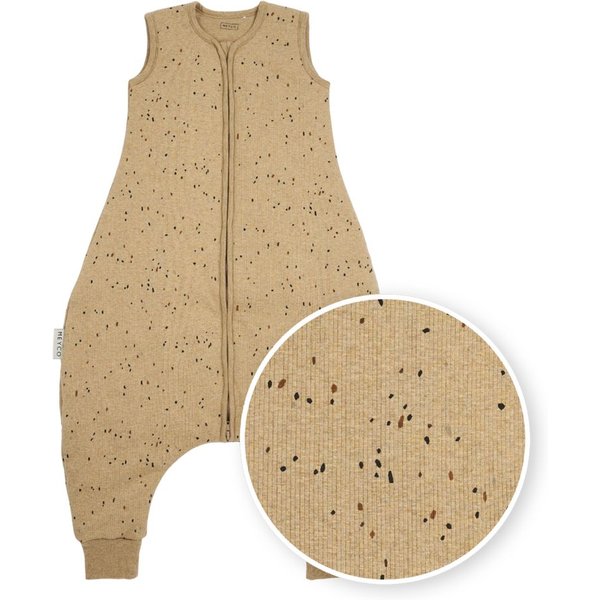 Meyco Baby Babyschlafsack Mini spot Toffee Melange (95% Baumwolle / 5% Elastan, 1 tlg), 80cm