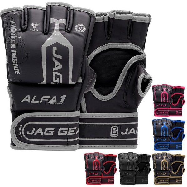 JAG GEARS MMA-Handschuhe MMA-Handschuhe Boxen Kickboxen Grappling und Sparring Handgelenkschutz (Set), Open-Palm MMA Gloves mit High-Density Knöchel- & Handschu